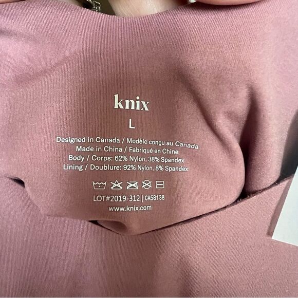 Knix NWT Evolution Tank in Sweet Fig Pink Mauve Shaping Tank Built in Bra Large - Picture 7 of 8